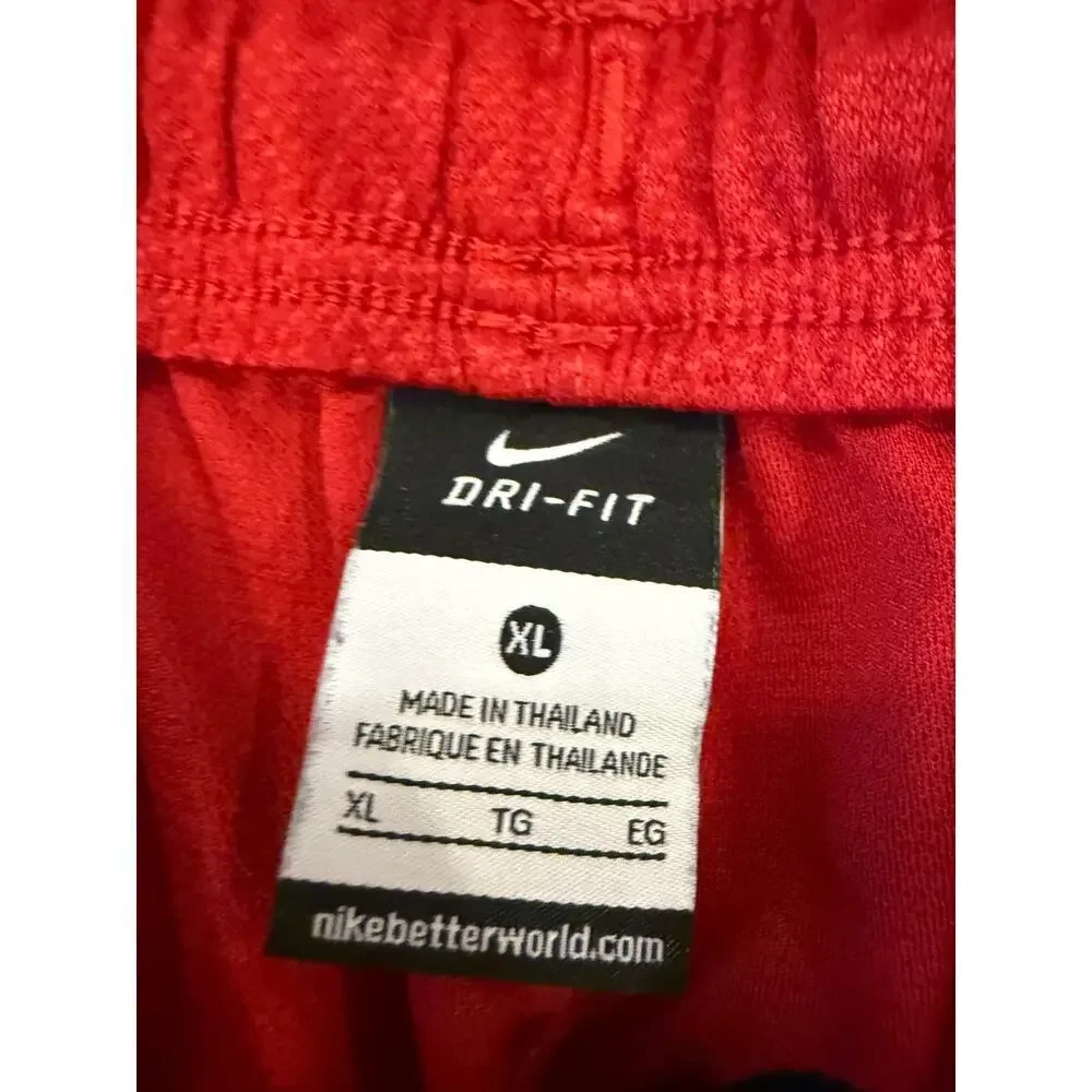 NIKE Dri-Fit Red Black Basketball Shorts Athletic 11